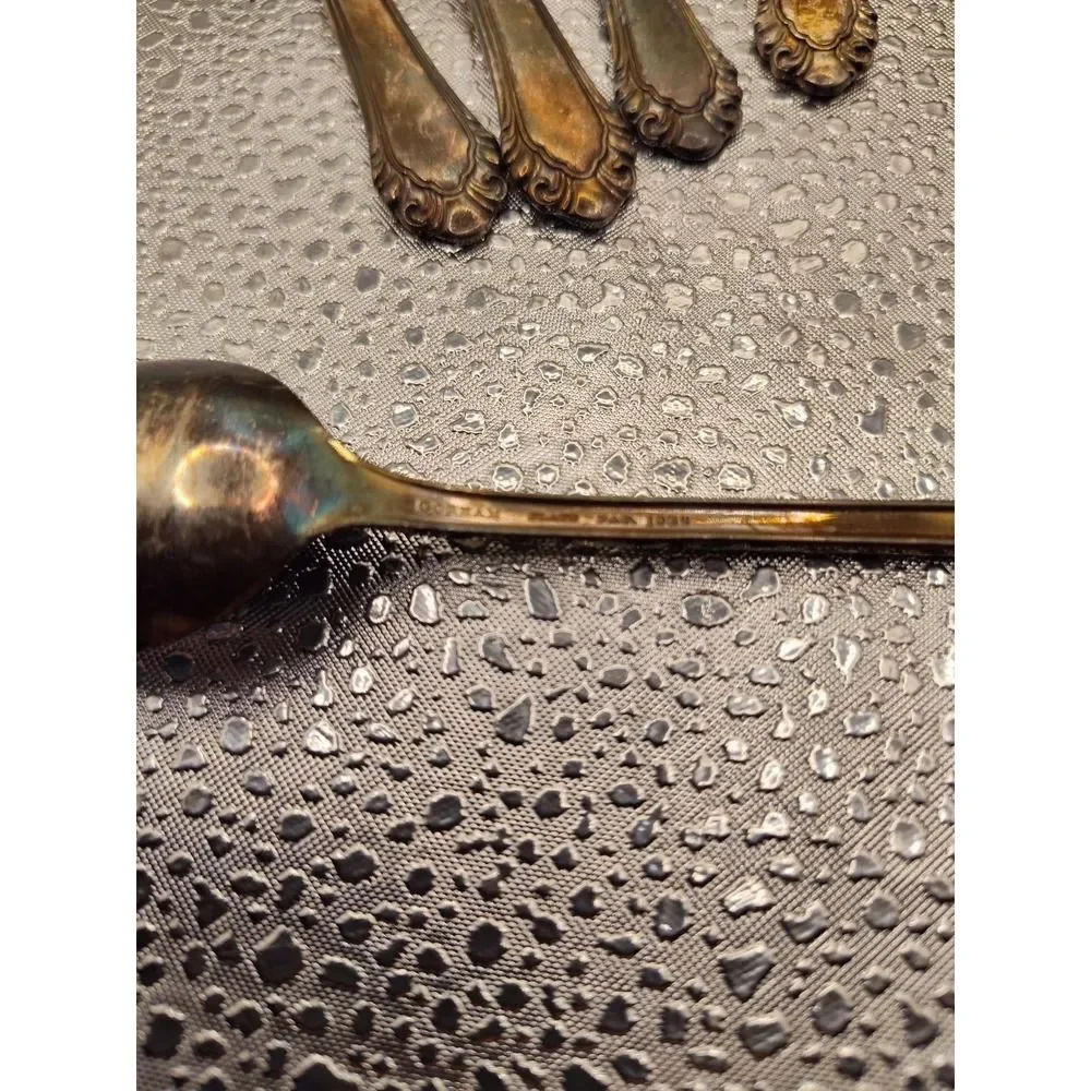 Gorham Cavalier 1937 Set of 8 Iced Tea Spoons 7 1/2 Silver Plate Flatware